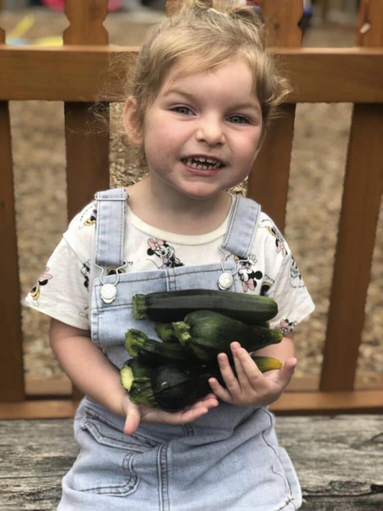 girl in garden
